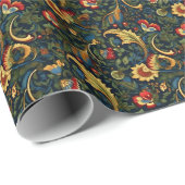 Papier Cadeau Papier d'enrobage de design Chinoiserie (Coin rond)