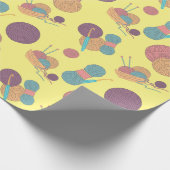 Papier Cadeau Papier d'enrobage de fils de crochet et de knit (Coin)