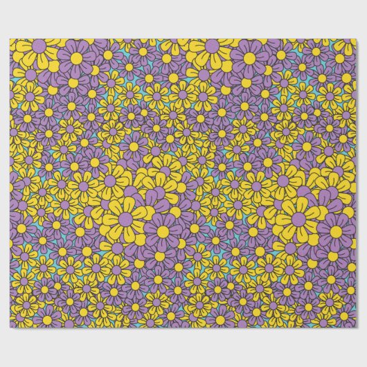 Papier Cadeau Papier d'enrobage de flacons à fleurs (Plat)