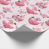 Papier Cadeau Papier d'enrobage de Flamant rose (Coin)