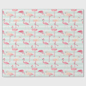 Papier Cadeau Papier d'enrobage de Flamant rose (Plat)