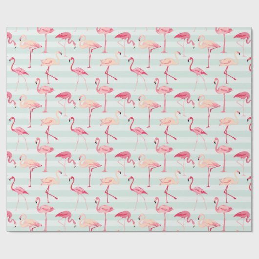 Papier Cadeau Papier d'enrobage de Flamant rose (Plat)