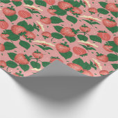 Papier Cadeau Papier d'enrobage de fraises mûres (Coin)