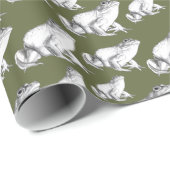 Papier Cadeau Papier d'enrobage de grenouille à bulles Papier d' (Coin rond)