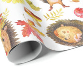 Papier Cadeau Papier d'enrobage de hérissons (Coin rond)