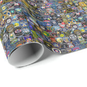 Papier Cadeau Papier d'enrobage de la collection de patchs mince (Coin rond)