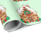 Papier Cadeau Papier d'enrobage de la maison de pain d'épices (Coin rond)