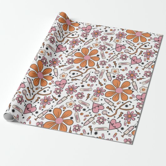 Papier Cadeau Papier d'enrobage de la partie de l'infirmière Soi (Déroulé)