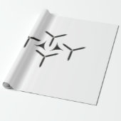 Papier Cadeau Papier d'enrobage de lame gothique (Déroulé)