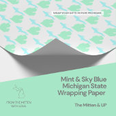 Papier Cadeau Papier d'enrobage de l'état Mint & Sky Blue Michig