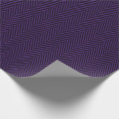 Papier Cadeau Papier d'enrobage de ligne Chevron - violet sur no (Coin)