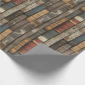 Papier Cadeau Papier d'enrobage de livres patinés (Coin)