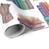 Papier Cadeau Papier d'enrobage de livres vintages (Coin rond)