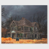 Papier Cadeau Papier d'enrobage de maison hanté (Plat)