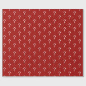 Papier Cadeau Papier d'enrobage de marque de question rouge (Plat)