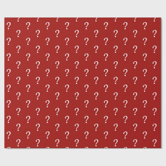 Papier Cadeau Papier d'enrobage de marque de question rouge (Plat)