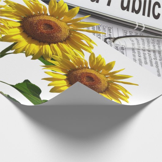 Papier Cadeau Papier d'enrobage de matte comptable de tournesol (Coin)