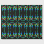 Papier Cadeau Papier d'enrobage de Matte Volt noir et vert (Plat)