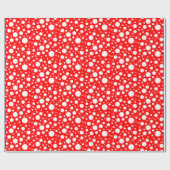 Papier Cadeau Papier d'enrobage de points rouges (Plat)