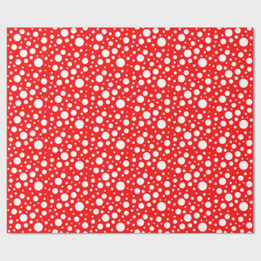 Papier Cadeau Papier d'enrobage de points rouges (Plat)