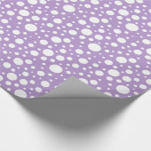 Papier Cadeau Papier d'enrobage de points violets (Coin)