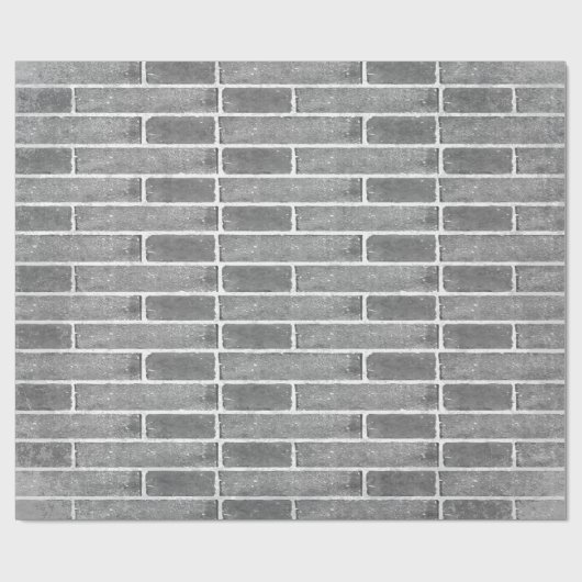 Papier Cadeau Papier d'enrobage de texture de brique grise (Plat)