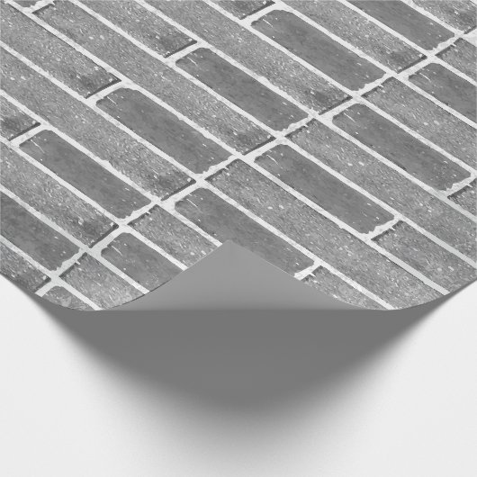 Papier Cadeau Papier d'enrobage de texture de brique grise (Coin)