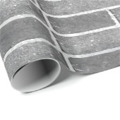 Papier Cadeau Papier d'enrobage de texture de brique grise (Coin rond)