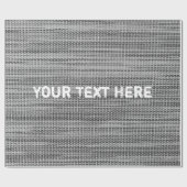 Papier Cadeau Papier d'enrobage de tissu gris avec texte personn (Plat)