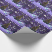 Papier Cadeau Papier d'enrobage d'éclairage violet nocturne (Coin)