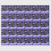 Papier Cadeau Papier d'enrobage d'éclairage violet nocturne (Plat)