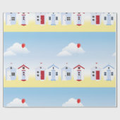 Papier Cadeau Papier d'enrobage des cabanes de plage (Plat)