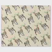Papier Cadeau Papier d'enrobage des cerfs de vacances (Plat)
