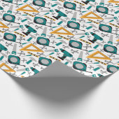 Papier Cadeau Papier d'enrobage des outils bleus (Coin)