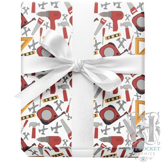 Papier Cadeau Papier d'enrobage des outils rouges