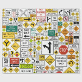 Papier Cadeau Papier d'enrobage des signaux de trafic (Plat)