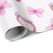 Papier Cadeau Papier d'enrobage d'horloge (Coin rond)