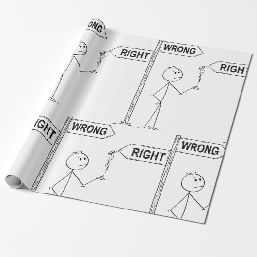 Papier Cadeau Papier d'enrobage d'illustrations incorrect (Déroulé)