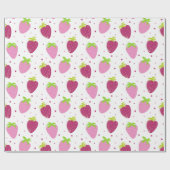 Papier Cadeau Papier d'enrobage d'impression de fraises de 30 po (Plat)