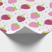 Papier Cadeau Papier d'enrobage d'impression de fraises de 30 po (Coin)
