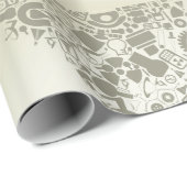 Papier Cadeau Papier d'enrobage d'objets scientifiques (Coin rond)