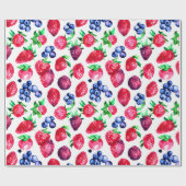 Papier Cadeau Papier d'enrobage doux Berry (Plat)