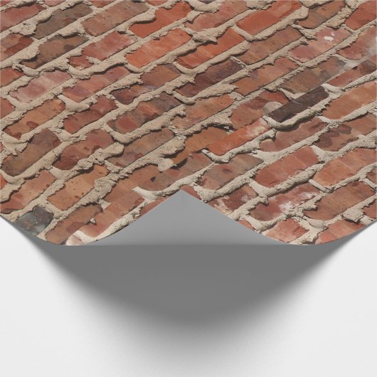 Papier Cadeau Papier d'enrobage en briques rouges (Coin)