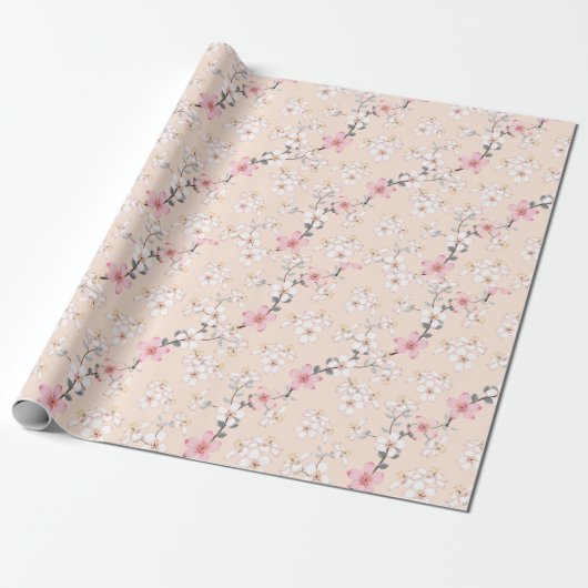 Papier Cadeau Papier d'enrobage en fleur de cerisier de 30 pouce (Déroulé)