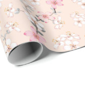 Papier Cadeau Papier d'enrobage en fleur de cerisier de 30 pouce (Coin rond)