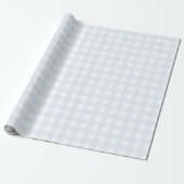 Papier Cadeau Papier d'enrobage En vichy bleu (Déroulé)
