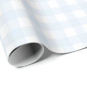 Papier Cadeau Papier d'enrobage En vichy bleu (Coin rond)