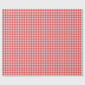 Papier Cadeau Papier d'enrobage En vichy rouge (Plat)