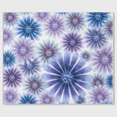 Papier Cadeau Papier d'enrobage floral lavande (Plat)