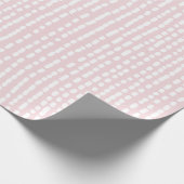 Papier Cadeau Papier d'enrobage géométrique rose et blanc à poin (Coin)